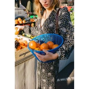 Rouje Gabin Dress Petales Hortensia Noir Size 2 FR 34 Black Floral Midi Wrap